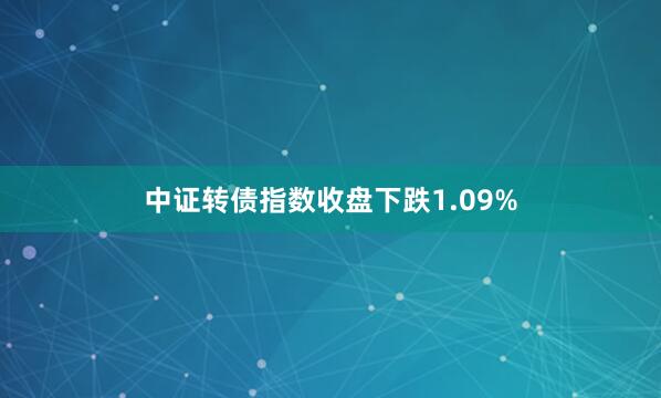 中证转债指数收盘下跌1.09%