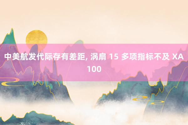 中美航发代际存有差距, 涡扇 15 多项指标不及 XA100