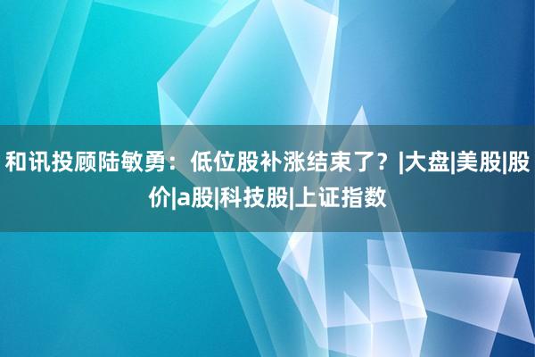 和讯投顾陆敏勇：低位股补涨结束了？|大盘|美股|股价|a股|科技股|上证指数
