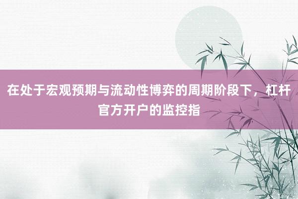 在处于宏观预期与流动性博弈的周期阶段下，杠杆官方开户的监控指