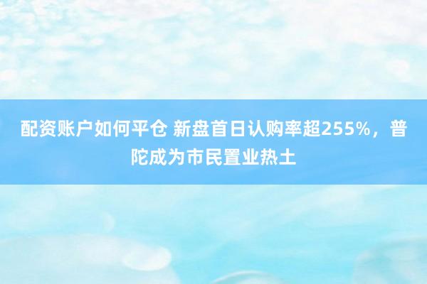 配资账户如何平仓 新盘首日认购率超255%，普陀成为市民置业热土