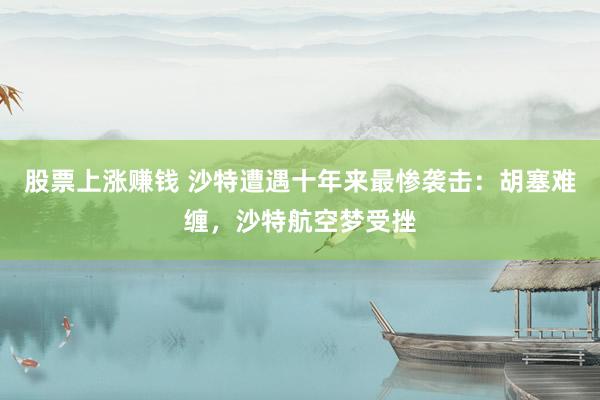 股票上涨赚钱 沙特遭遇十年来最惨袭击：胡塞难缠，沙特航空梦受挫